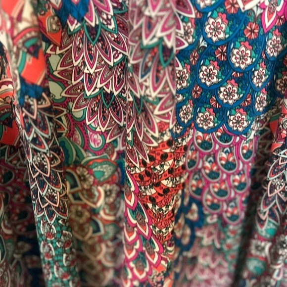 MSK Short Sleeve Dresses multi print dress size Petite large - Picture 6 of 10